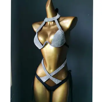 2021 venus, vacanta, noi stras set de bikini sexy pentru femei, costume de baie diamond costum de baie biquini
