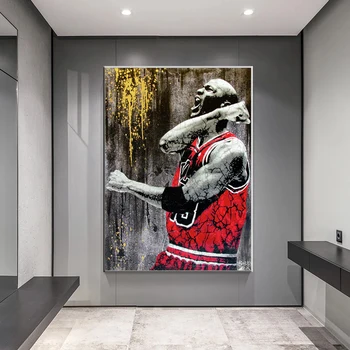 Mare jucător de baschet idol Kobe Bryant poster camera de zi de decorare panza pictura murală artist acasă