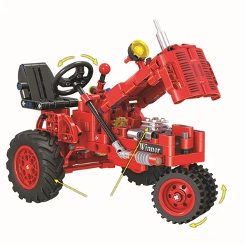 Câștigătorul 7070 Tehnica Clasică Clasic Vechi de Tractor Bloc DIY de Învățământ Caramida Jucarii Pentru Copii Amuzant Băieți Cadou