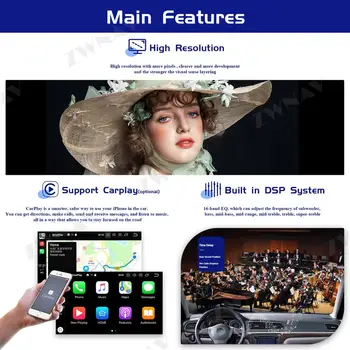 128GB Wireless Android Carplay 10 Ecran Multimedia Player Pentru Marele Zid GPS Navi Auto Audio Radio Muzica Stereo Wifi Unitatea de Cap
