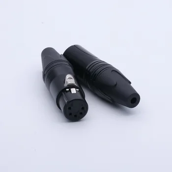 2 buc Cupru 5pin XLR conector difuzor CONVERTOR de sex masculin și de sex feminin mufa pentru microfon de culoare microfon conector