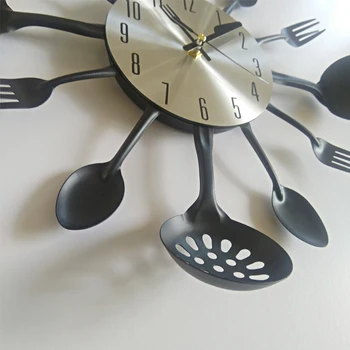 Noua oferta speciala Modern ceas de perete cuțit de bucătărie ceasuri ceas decorationQuartz Ac Europa de metal