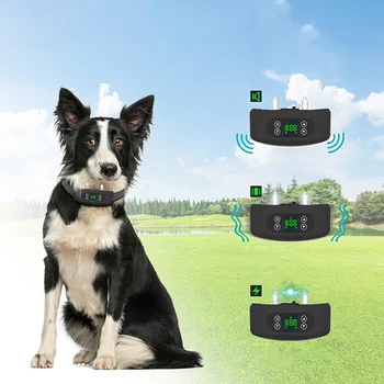 Câinele Gard Wireless și Guler de Formare în aer liber, Electrice fără Fir Gard pentru Câini cu Telecomanda, Raza de reglare, Control, rezistent la apa