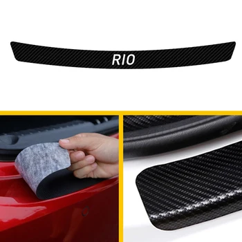 1buc Fibra de Carbon Autocolant Auto pentru Kia Rio 3 2012 2013 2016 2017 2018 2019 2020 Accessroes Bara Spate Protector de Acoperire