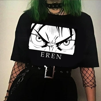 Atac pe Titan T Shirt Anime Eren Yeager Ochii Barbati Maneca Scurta Tricou Desene animate Streetwear T-shirt Topuri Haine