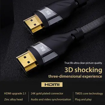 Hdmi 2.1 Cablu 48Gbps mascul La Mascul Fibra Optica 8K Cablu HDMI pentru Apple TV PS5 Xiaomi Cutie HD TV Box Proiector Cablu Hdmi Adaptor