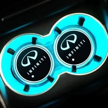 2 buc Led-uri Logo-ul Cupei Lumina Luminos Coaster Pahare suporturile Pentru Infiniti QX30 JX35 QX80 FX G M EX Q50 Q60 Q70 QX50 QX60 QX70