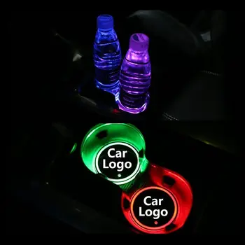 2 buc Led-uri Logo-ul Cupei Lumina Luminos Coaster Pahare suporturile Pentru Infiniti QX30 JX35 QX80 FX G M EX Q50 Q60 Q70 QX50 QX60 QX70