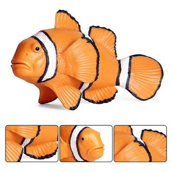 2020 Nouă Simulare Clovn De Pește Marin Lume Sea Life Tropicale Florale Ornamentale Koi Pește Jucărie Model De Colectie Jucarie Cadou Pentru Copii