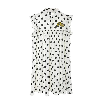 Femei Toucan ștrasuri din Mărgele Rochie guler de Turn-down Mâneci Dot rochii de vara casual vrac se potrivi rochie pentru femei 2020 brand de Moda