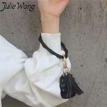 Julie Wang Bratara De Silicon Cu Ciucure De Bambus Forma În Aer Liber Bratari Bratara Fashion Femei Brățară Bijuterii Lanț Cheie