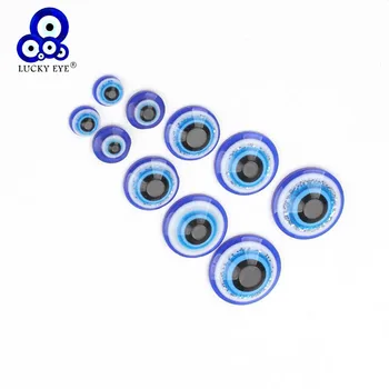 Noroc Ochi 50pcs/lot Albastru turcesc deochi Accesorii Margele Forma Rotunda de Bijuterii lucrate Manual Face Constatări 6 8 12 mm EY1034