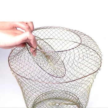 25x44cm Sârmă de Metal de Pescuit Custi Pliabile din Otel Net Coșuri de Pește în aer liber Crab de Pescuit de Pește Produse de Protecție a