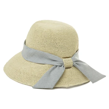 FANCET Plajă de Vară Paie Pălărie de Soare Pentru Femei Margine Largă Packable Pliabil pe role de Moda Casual, Doamnelor 00751