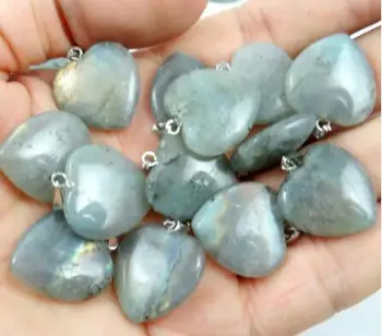 Groothandel Diverse 20mm natuurlijke labradoriet steen lapis Opaal tijgeroog farmecele mixte hart umerase voor sieraden maken 50pcs