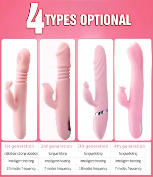 G Spot Vibrator Bagheta Rabbit Vibrator pentru Femei Lins Silicon Vagin, Clitoris Masaj Adult Produse Jucarii Sexuale Pentru Femei