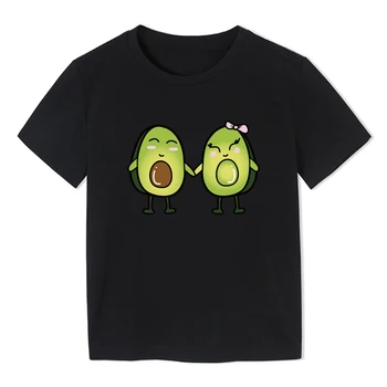 Avocado Copii Haine De Vară 2020 Fete Baieti Haine Cu Maneci Scurte Tee De Imprimare Topuri Brand Negru T Shirt