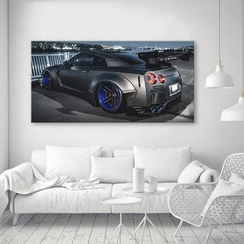 Masini Sport clasice de Arta de Perete Panza Pictura 1 Piese Nissan Skyline GTR Poze Noptiera Decor Acasă Postere opera de Arta HD Print