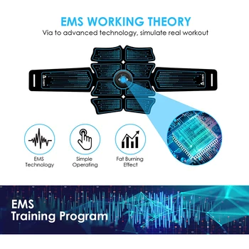 Electrostimulare Musculara Stimulator EMS Abdominale Vibratoare cu Curea ABS Musculare de Șold Antrenor Masaj, sală de Gimnastică Acasă Echipamente de Fitness