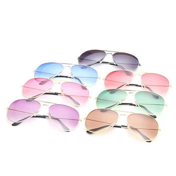 2019 Noi Doamnelor Mare Retro Clasic Rotund ochelari de Soare Barbati Femei de Lux Oglinda Cadru Metalic Ochi Vintage Pink lentile de Ochelari de Soare