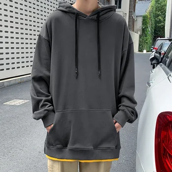 SingleRoad Mens Hoodies Pentru Bărbați 2020 Toamna Casual Simplu Supradimensionate Hip Hop Japonez Harajuku Streetwear Tricoul Galben Hanorac Barbati