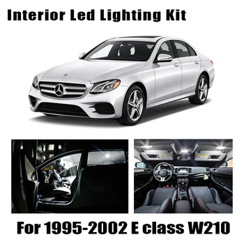 19pcs bec LED de Interior dome harta Lectură Kit de Lumina Pentru 1995-2002 Mercedes-Benz E class W210 Sedan E200 E300 E420 E320 E430
