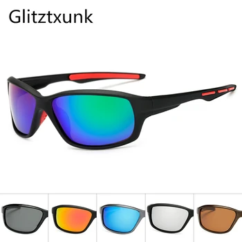 Glitztxunk Polarizat ochelari de Soare Barbati 2019 UV400 Înaltă Calitate Pătrat Retro Ochelari de Soare Pentru Barbati Oglinda Vintage Sport Anti-orbire