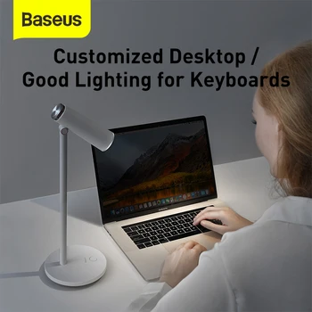 Baseus i-wok Masă Lampă de Birou LED-uri Lampă de Noapte ochelari de Protecție Studiu de Lumina Citire USB Reîncărcabilă Desktop Munca de Birou Lampă de Masă