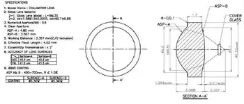 10buc G2 Focal 6.33 mm Colimatorul Acoperite de Sticlă pentru RGB Diodă Laser Modulul FL=4.02 mm