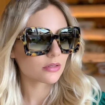 Vintage de Lux ochelari de Soare Umbra Pentru Femei Candy Culoare Lentile de Ochelari Supradimensionate, ochelari de Soare pentru Femei Big Frame Flat Top Obiectiv Clar MM21