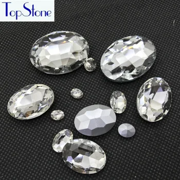 Sticlei de cristal Cristal Oval Stone a SUBLINIAT SPATE Strasuri 8x10,10x14,13x18,18x25,20x30mm DIY îmbrăcăminte îmbrăcăminte