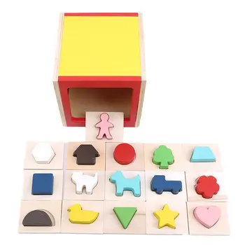 Copii Orbi Puzzle Jucării pentru Copii Tactile Dezvoltarea Senzorială Forma de Potrivire Joc de Educație Montessori din Lemn Joc de Puzzle