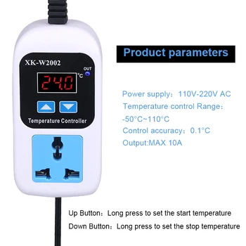 LEDSMITH Digital Controler de Temperatura AC 110-220V UE Plug Termostat Regulator de -50~110C Microcalculator Priză