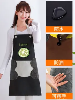 Șorț de Moda rezistent la apa Ulei-dovada Drăguț Japoneză Bucătărie Bărbați Și Femei Talie Rochia Adult Șorț Cu Mâna Șterge Prosop