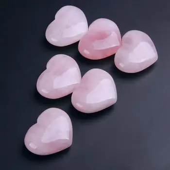 1 buc Naturale Roz Cuart roz Inima de Cristal Sculptate de Cristal Reiki de Vindecare Palma Piatra Dragoste în Formă de Inimă de Piatră