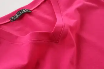 15 culori! Plus Dimensiune M-3XL Femei T Shirt V Gâtului Vară Solidă Maneci Scurte Tricou de Culoare Solidă Bază de Sus Tricouri Femei T-shirt