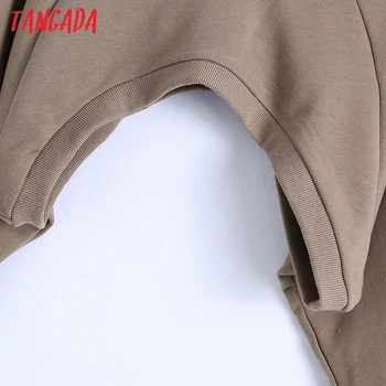 Tangada Primăvară Moda Femei Solidă Cultură Jachete Supradimensionate Maneca Lunga O Gât Vrac Pulovere Femei BE230