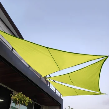 Verde Regulat triunghi Parasolar Soare în aer liber Adăpost Impermeabile copertine de Protecție Baldachin în aer liber Patio în Grădină Piscină Umbra Naviga