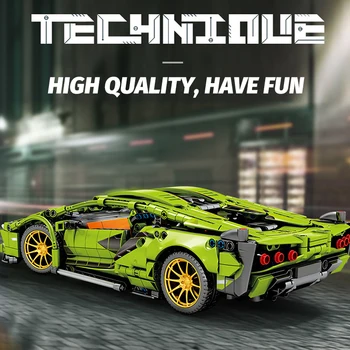 1254Pcs Technic Curse Blocuri MOC RC/non-RC Super Masina Sport de Curse de Vehicule Cărămizi Jucarii Cadou Pentru Copii