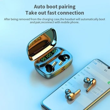 Original Căști fără Fir Bluetooth Touch Control de reducere a Zgomotului căști Stereo Mini Sunet Sport Cască setul cu Cască Cu cadou