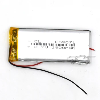 3.7 V baterie cu litiu Li-polimer Reîncărcabilă de Celule Li-ion Polimer 653071 1900mAh Pentru PSP Navi GPS, MP3, MP4 Difuzor Camera