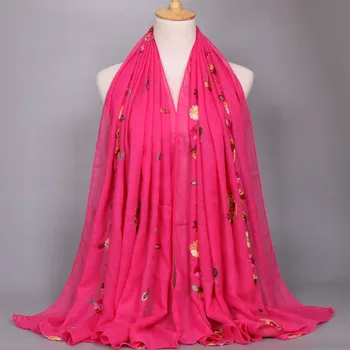 2021 Femei De Moda Neteda Cusatura Caju Florale Vascoza Șal Eșarfă De La Indian Etnice Imprimare Folie De Pashmina Sjaal Musulmane Hijab Capace