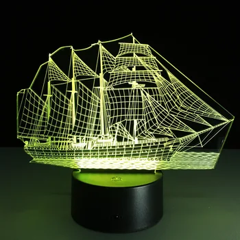Usb 3d Led Masă Lampă de Cadou din PVC 3D colorate Veioza de navigatie lampa Luminaria Mesa Lămpi cu Led-uri Pentru Masă