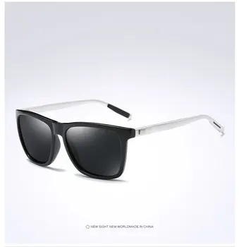 Polarizat Bărbați Femei de Noapte viziune ochelari de Soare Oglindă Brand de Design de Epocă Pătrat de sex Masculin de sex Feminin polaroid Ochelari de Soare HD de înaltă calitate