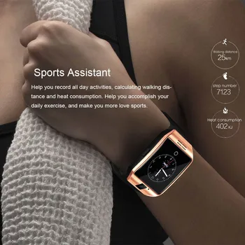 Ceas inteligent Q18 Bluetooth cu SIM Card TF Smartwatch Pedometru, monitorizare Somn Camera Pentru IOS Android ceas Sport pentru Barbati femei