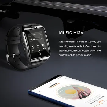 Ceas inteligent Q18 Bluetooth cu SIM Card TF Smartwatch Pedometru, monitorizare Somn Camera Pentru IOS Android ceas Sport pentru Barbati femei