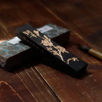 Chineză tradițională cerneală stick Solid Vopsea caligrafie Sumi e ink Anhui Oldhukaiwen Pictura de cerneală, Cerneală Neagră Blocul Yan 101