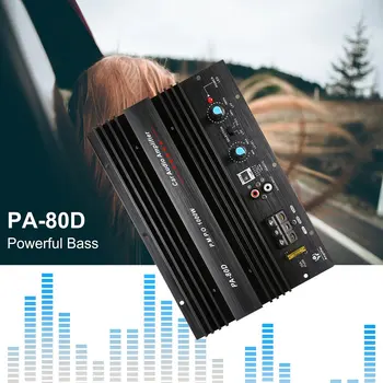 Noul Consiliu Mono Amplificator Audio de Putere Bas Puternic Subwoofere Amp pentru Masina Modificarea PA-80D 12V 1000W Nou-veniți