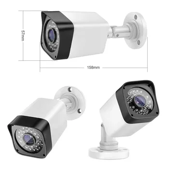 8CH Sistem de Supraveghere Video Kit 720P, 1MP Camera de Securitate CCTV AHD Kit Camera Viziune de Noapte rezistent la apă în aer liber Camera Analog