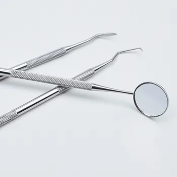 3pcs Dentare Instrumente din Oțel Inoxidabil Kit de Albire a Dintilor Stomatologie Dentist seks Dinte racleta scala Set oglinda instrumente de 30